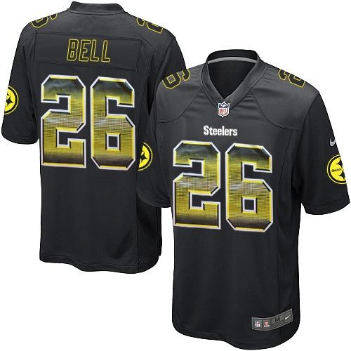 Nike Steelers #26 Le'Veon Bell Black Team Color Men's Stitched NFL Limited Strobe Jersey - Click Image to Close